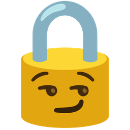 smirking face and locked