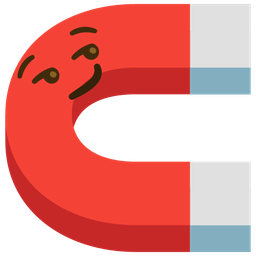 smirking face and magnet