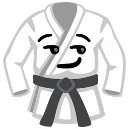 smirking face and martial arts uniform