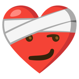 smirking face and mending heart