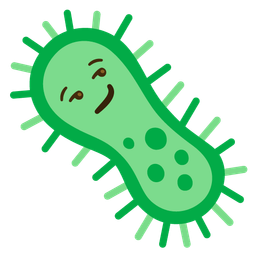 smirking face and microbe