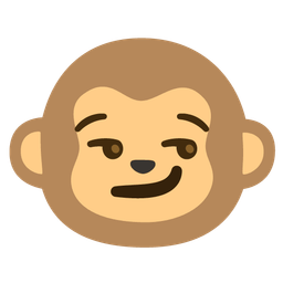 smirking face and monkey face