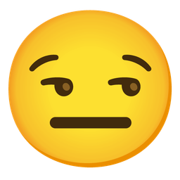 smirking face and neutral face