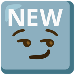 smirking face and NEW button