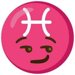 smirking face and Pisces
