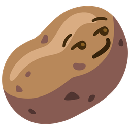 smirking face and potato