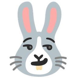 smirking face and rabbit face