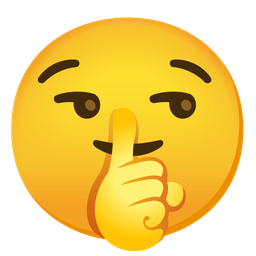 smirking face and shushing face