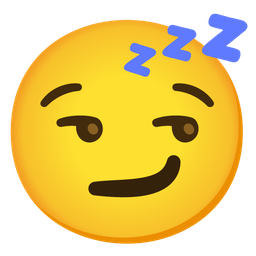 smirking face and sleeping face