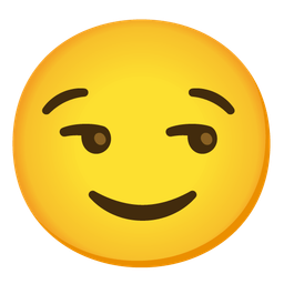 smirking face and slightly frowning face