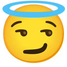 Smirking face and Smiling face with halo