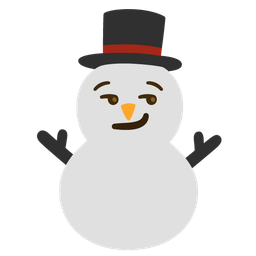 smirking face and snowman without snow