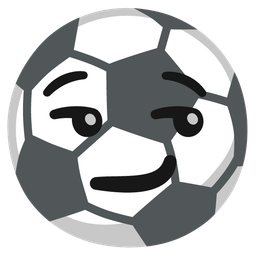 smirking face and soccer ball