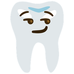 smirking face and tooth