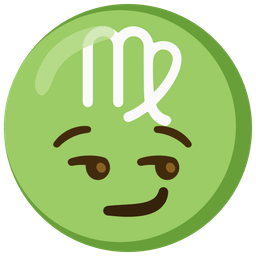 smirking face and Virgo