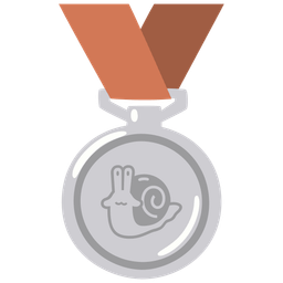 snail and 2nd place medal