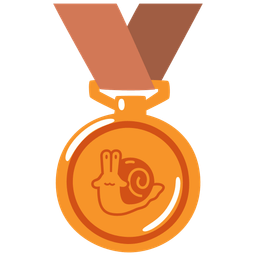 snail and 3rd place medal