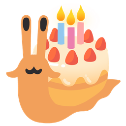 snail and birthday cake
