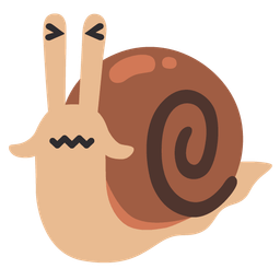 snail and confounded face