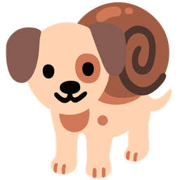 snail and dog face