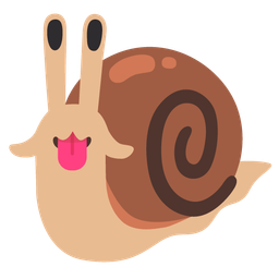 Snail and Face with tongue