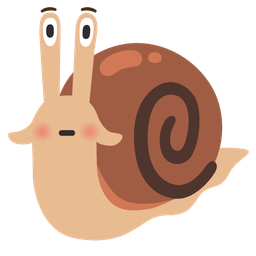 snail and flushed face