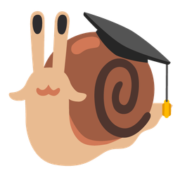 snail and graduation cap