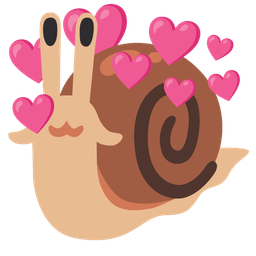 snail and heart with arrow