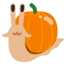 snail and jack-o-lantern