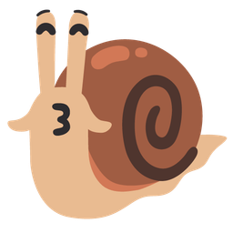Snail and Kissing face with closed eyes