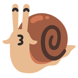 Snail and Kissing face with smiling eyes