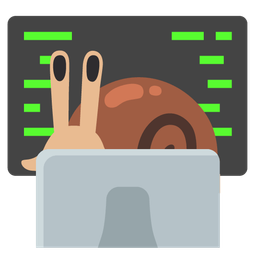 snail and laptop