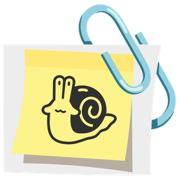 snail and linked paperclips