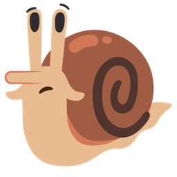 snail and lying face