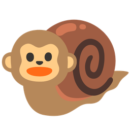 snail and monkey face