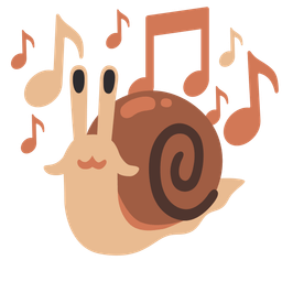 snail and musical notes