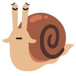 snail and pensive face