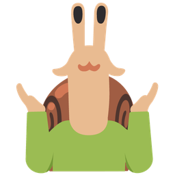 snail and person shrugging