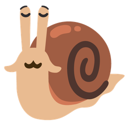 snail and relieved face