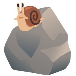snail and rock