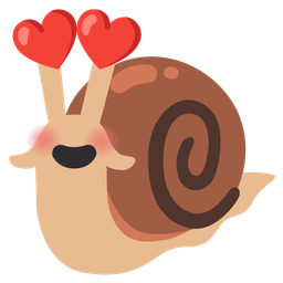 Snail and Smiling face with heart-eyes