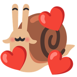 Snail and Smiling face with hearts