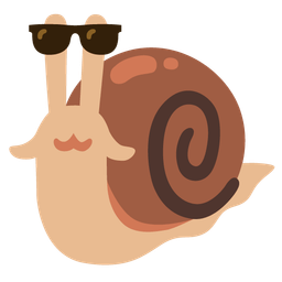 snail and smiling face with sunglasses