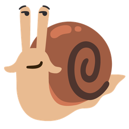 snail and smirking face
