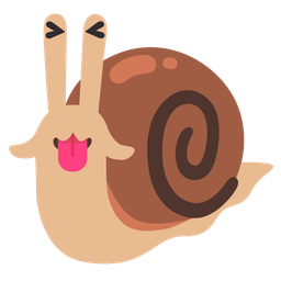 Snail and Squinting face with tongue