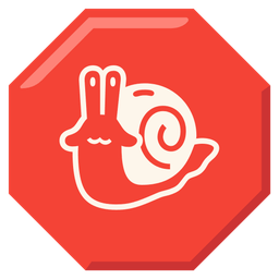snail and stop sign