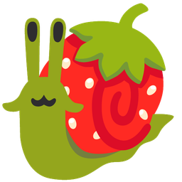 snail and strawberry