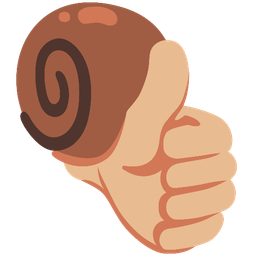 snail and thumbs up