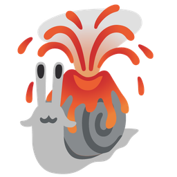 snail and volcano