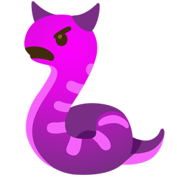 snake and angry face with horns
